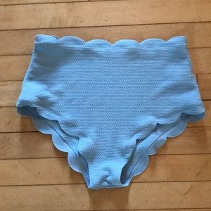 Scalloped Edge High Waisted Swimsuit